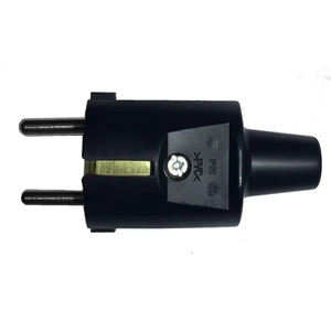 GAO - Földelt lengő dugó dugvilla PVC közép kivezetés fekete 230V~ 50Hz 0136H