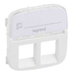 Legrand 755475 Valena Allure RJ11/RJ45 aljzat burkolat címketartóval, Fehér