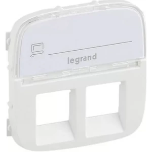 Legrand 755485 Valena Allure 2xRJ11/RJ45 aljzat burkolat címketartóval, Fehér