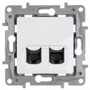 Legrand Niloé 2xRJ45 Cat.6 UTP csatlakozóaljzat, fehér 764574