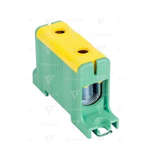 Tracon Fővezeték leágazókapocs 1P 2x6-95mm2, 800VAC, 245A zöld/sárga (Al-Sn)