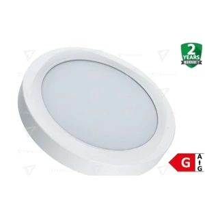 Tracon LedDLFS24NW Led mélysugárzó, 24W, 230V, 4000K, 1920lm, falon kívüli, 225mm, fehér Led-DLFS-24NW