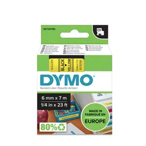 DYMO - Feliratozó készülék szalag 6mmx7mm fekete/sárga, S0720790