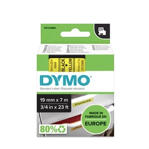 DYMO - Feliratozó készülék szalag 19mmx7m fekete/sárga, S0720880