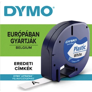 DYMO - Feliratozó készülék szalag műanyag, 12mmx4m, fehér 59422, S0721660