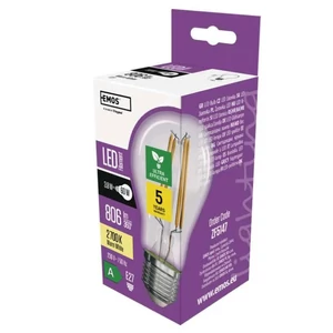 LED izzó Filament A60 / E27 / 3,8 W (60 W) / 806 lm / meleg fehér