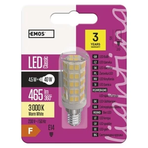 Led izzó páraelszívóba Classic JC,  E14,  4,5 W (40 W),  465 lm,  meleg fehér ZQ9140 8592920068359