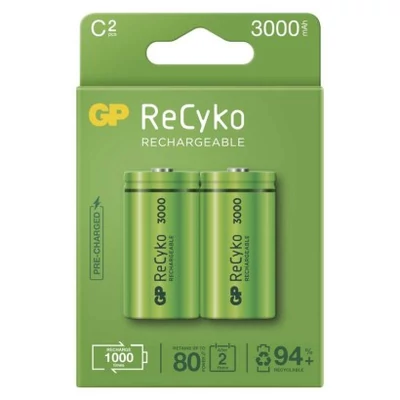 GP ReCyko NiMH Akkumulátor HR14 (C) 3000mAh 2db B2133 4891199186738